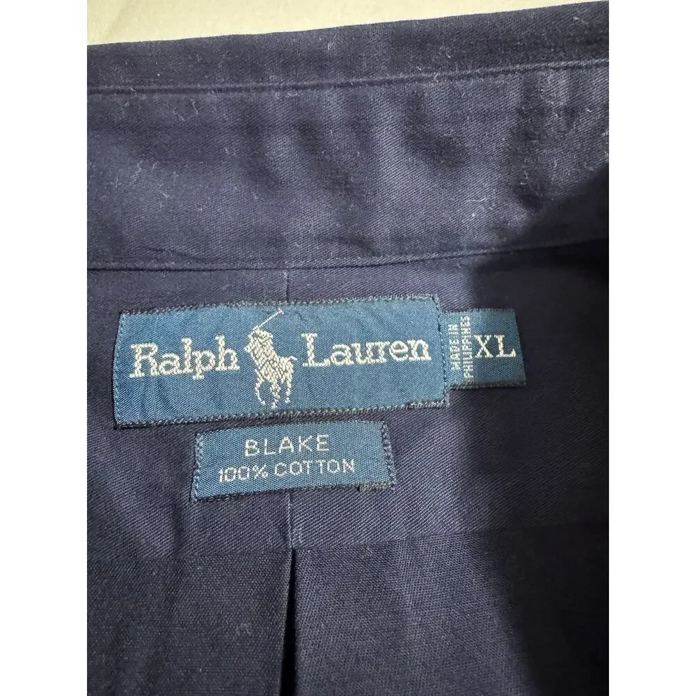 Polo Ralph Lauren Blake Blue Button Down Shirt Size XL 28x34